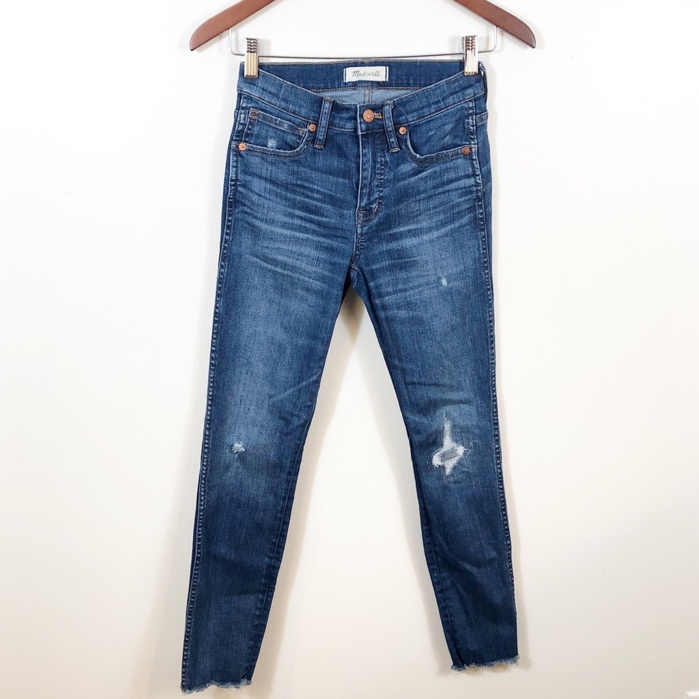 MADEWELL 9” High Rise Skinny Distressed Raw Hem 24